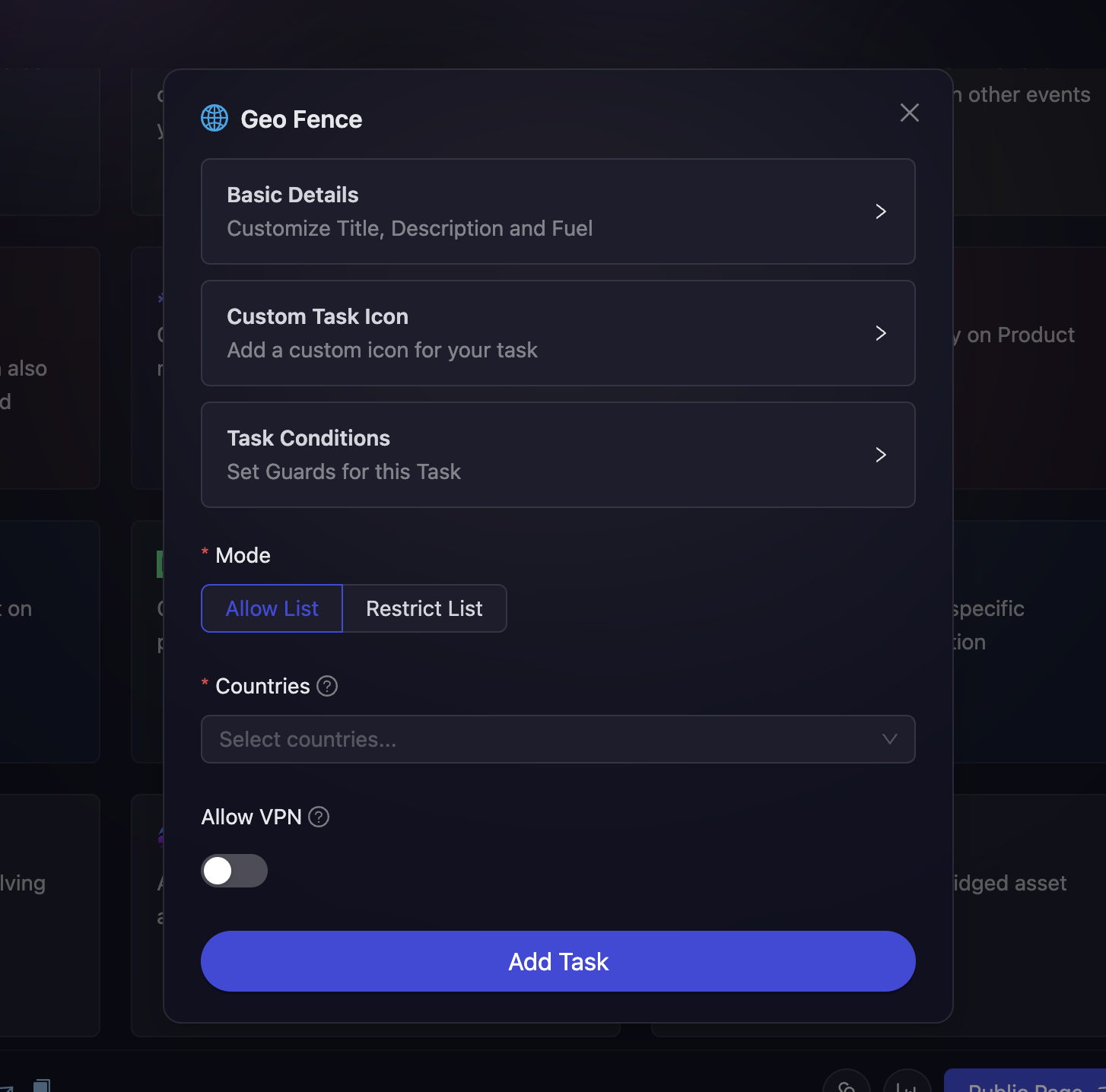 Geo-Fence Task VPN