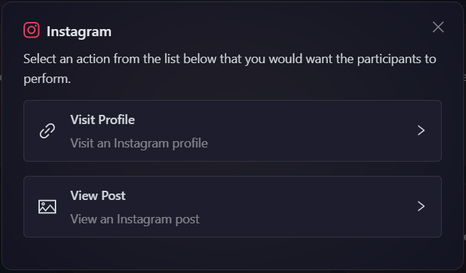 instagram options