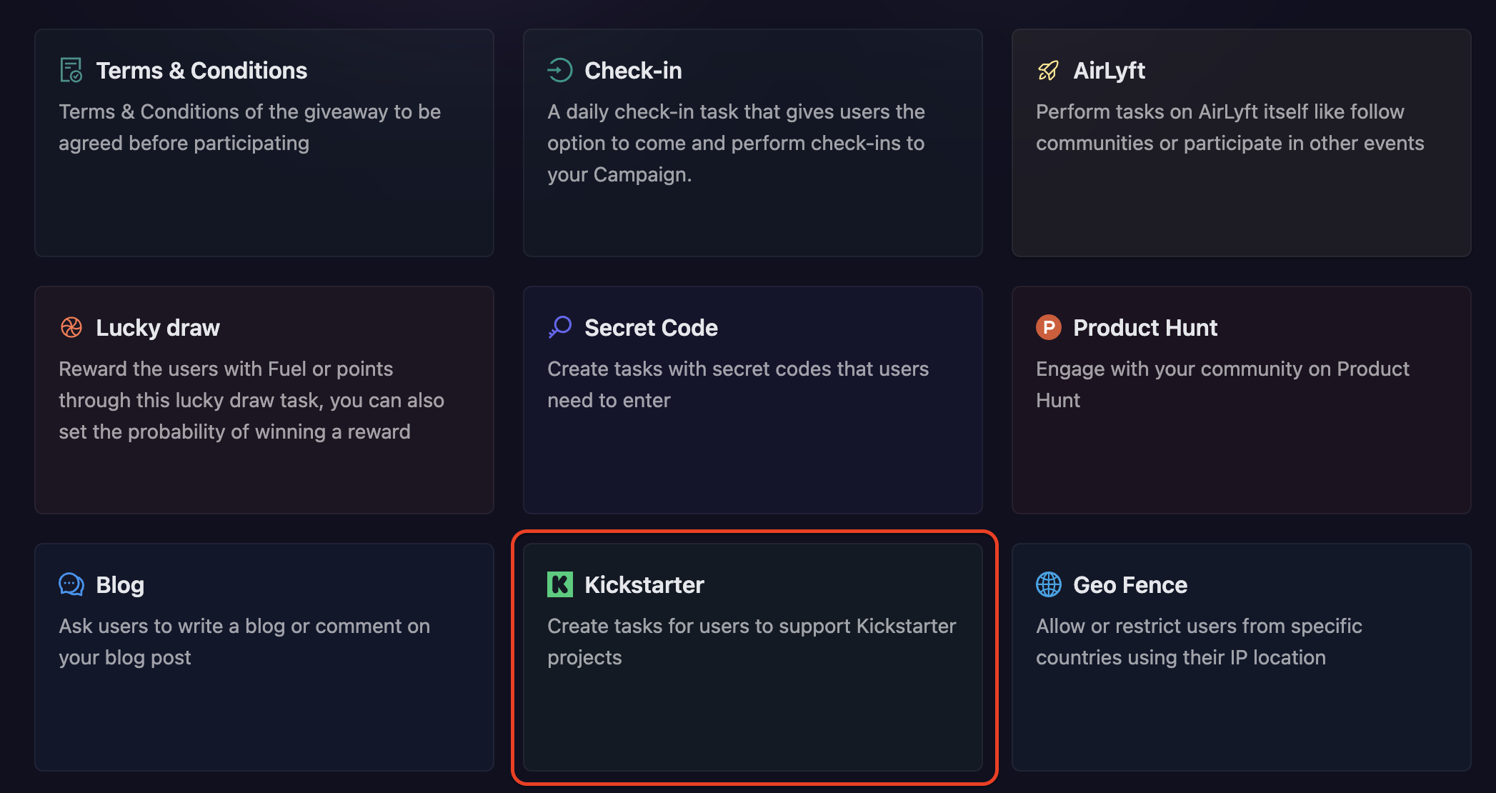 Kickstarter Task Main