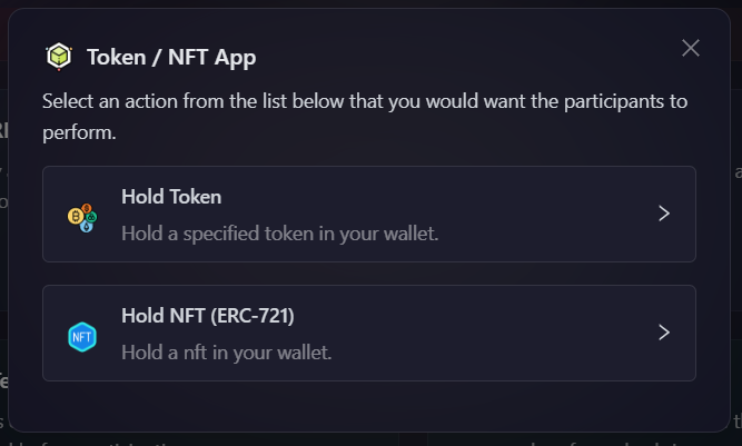 Token / NFT App Options