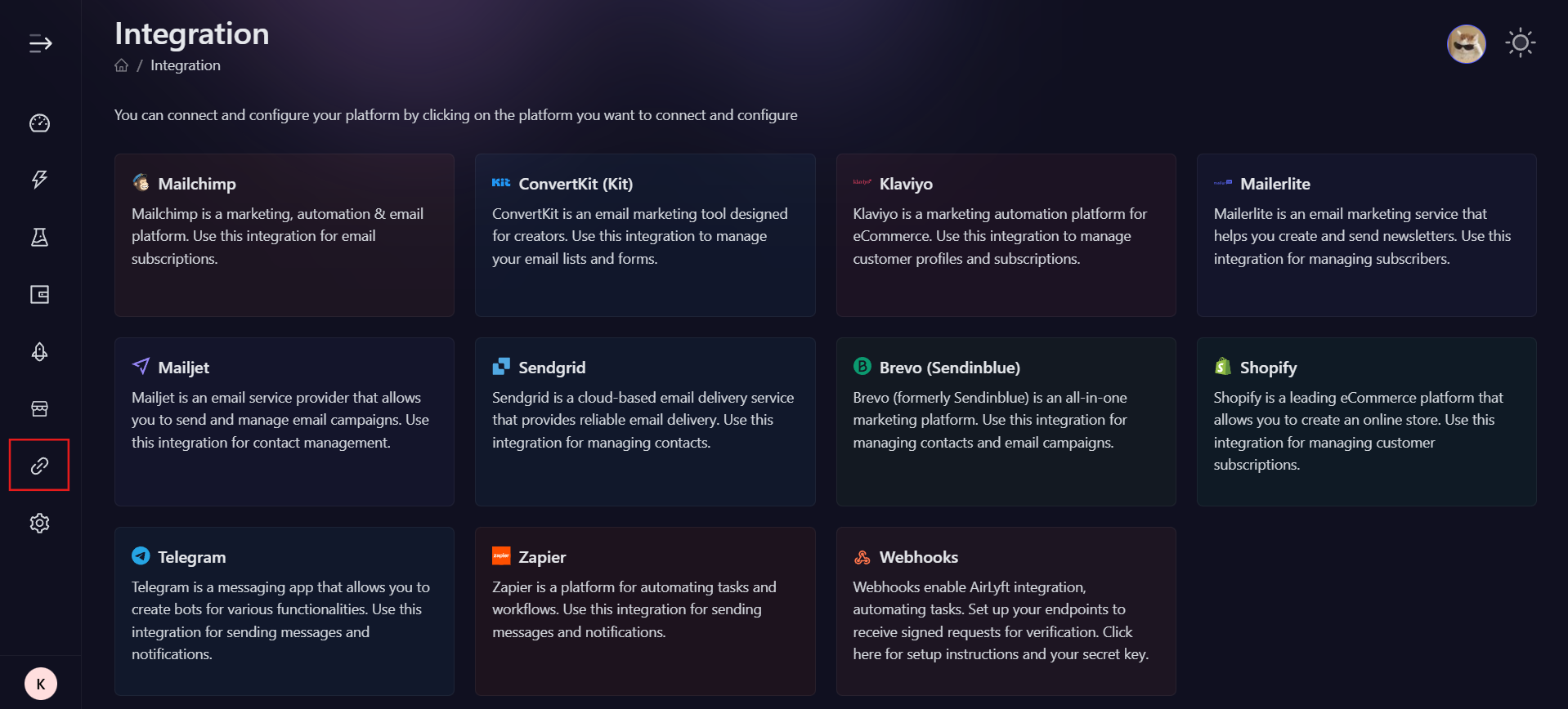 Integration Page