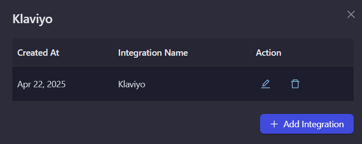 Klaviyo Integration