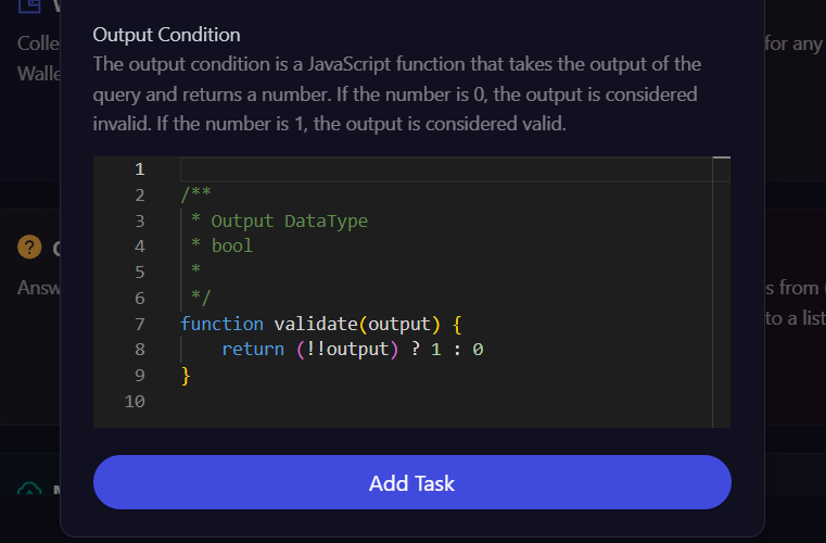 Pallet Task Output condition