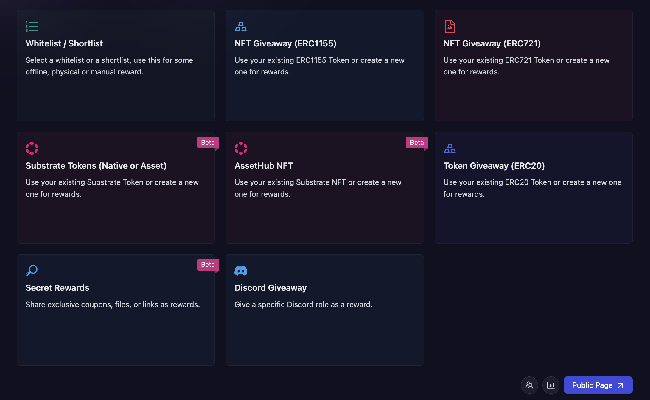 Creating a Secret Rewards giveaway