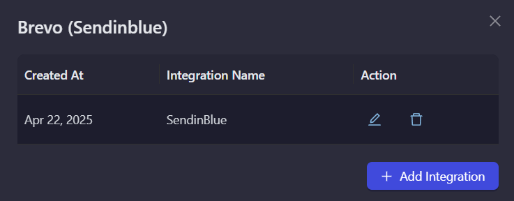 Sendinblue Integration
