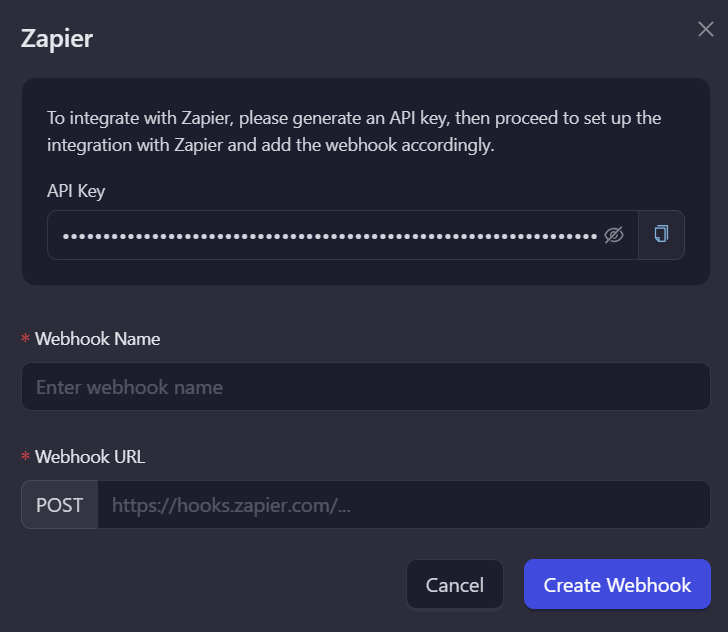 Zapier form