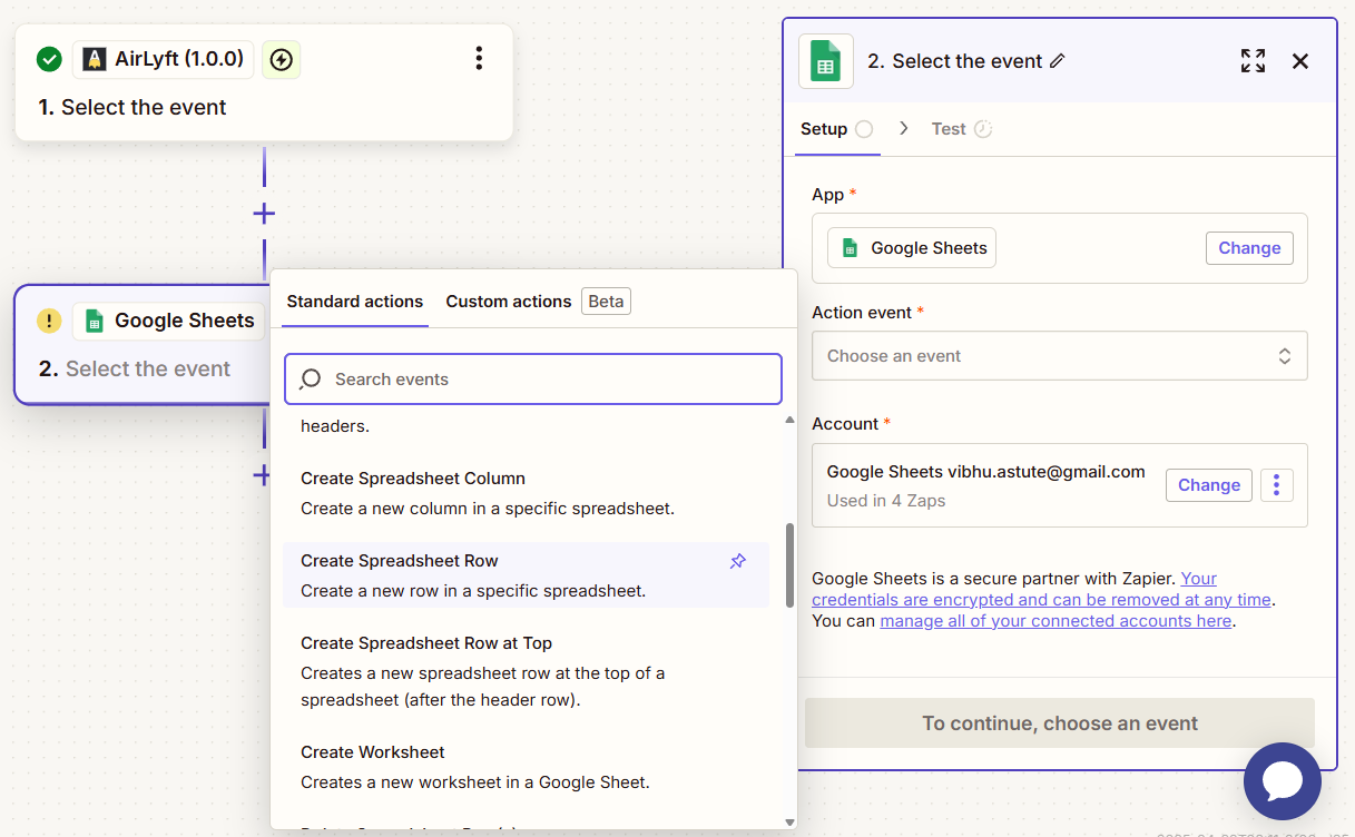 Zapier App Action